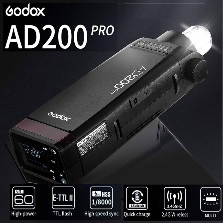 Godox AD200① Amazon.com : Godox AD200Pro AD200 Pro Strobe Pocket Flash
